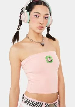 O Mighty Pink Aloha Boob Tube Tube Top