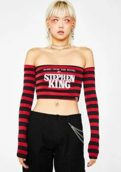 O Mighty Stephen King Off The Shoulder Top Tops