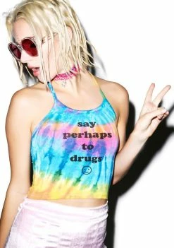 O Mighty Says Perhaps To Drugs Halter Top