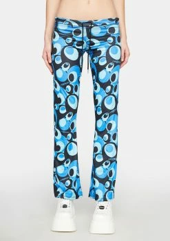 O Mighty Bottoms Blue Bobble Flare Pants