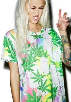 O Mighty Stoner Kitty Big Ass Tee