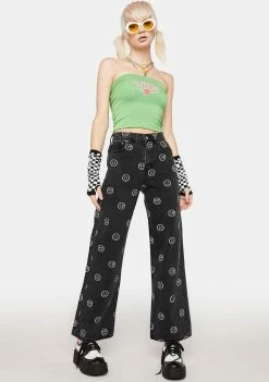 O Mighty Tops Green I'm Okay I'm Alive Tube Top