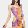 O Mighty Club Dresses Sunset Mesh Dress