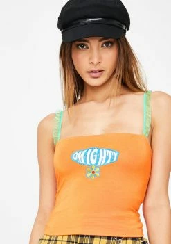 O Mighty Flower Power Ruffle Tank