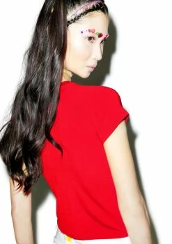 O Mighty Psycho Cropped Tee Tops