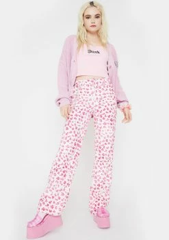 O Mighty Pink OG Leopard Chain Pants