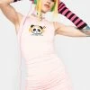 O Mighty Dresses Panda Logo Drawstring Mini Dress