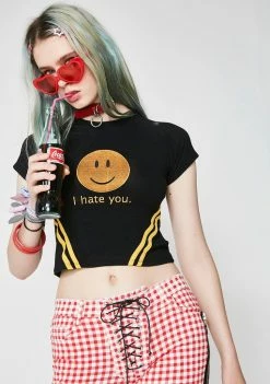 O Mighty I Hate You Crop Tee