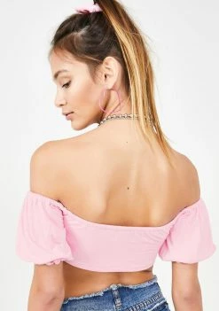 O Mighty Heartbreaker Bardot Crop Top