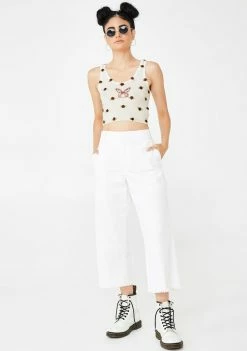 O Mighty Mocha Butterfly Flowerbud Tank Top Tops