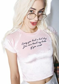 O Mighty Tops Cheer Up Cropped Tee