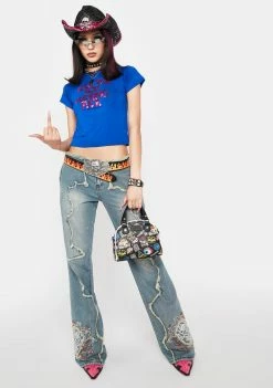 O Mighty FU Sequin Baby Tee