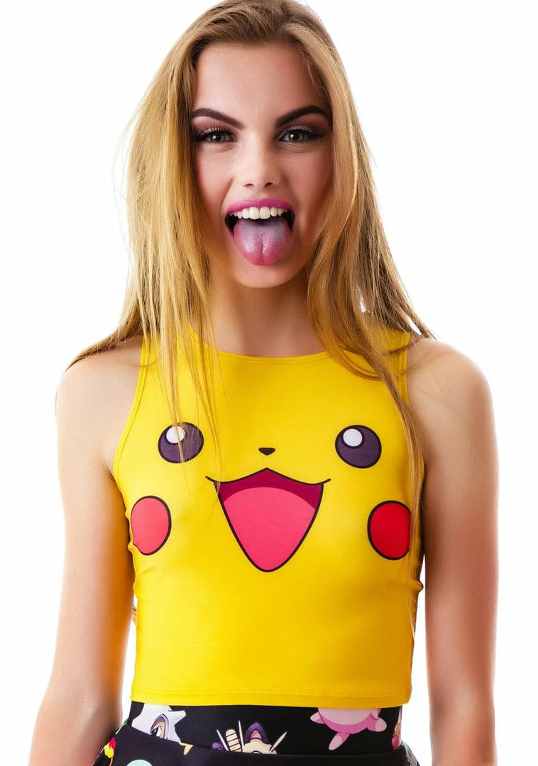 Cheap π₯° O Mighty Tops Pika Pika Crop Tank π 5 O Mighty Tops Pika Pika Crop Tank
