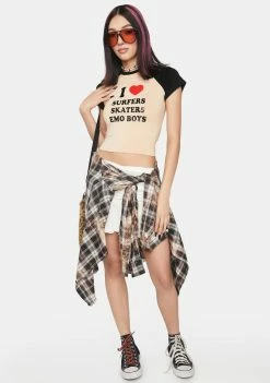 O Mighty Tops Surfers Skaters Emo Boys Tee