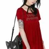 O Mighty Vulgar Princess Velvet Babydoll Dress Dresses