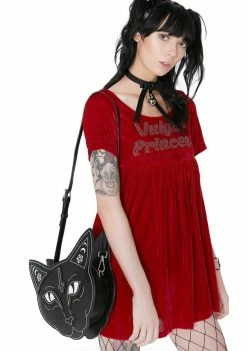 O Mighty Vulgar Princess Velvet Babydoll Dress Dresses