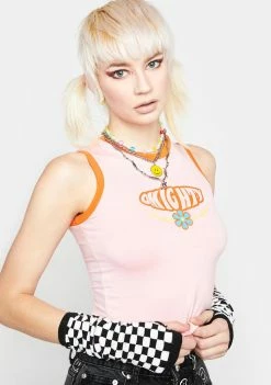 O Mighty Tops Pink I'm Okay I'm Alive Baby Tank