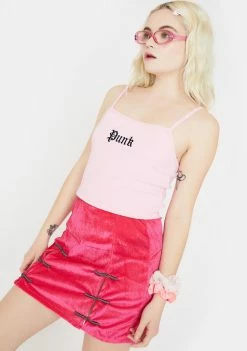 O Mighty Bottoms Hot Pink Sincity Mini Skirt