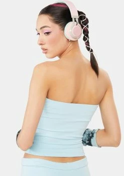 O Mighty Tops Blue Aloha Boob Tube