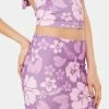 O Mighty Purple Hibiscus Mini Skirt