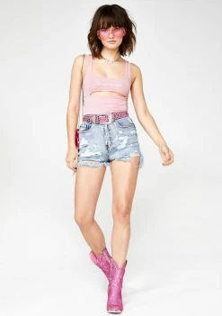 O Mighty That's Hot Cutout Tank Tops