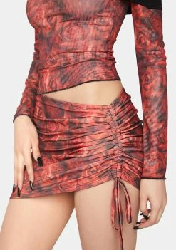 O Mighty Red Rose Mini Skirt