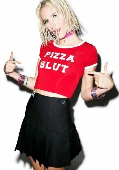 Hot Sale π€© O Mighty Pizza Slut Ringer Tee β 9 O Mighty Pizza Slut Ringer Tee