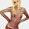 O Mighty Orange Illusion Mesh Top Mesh Shirt