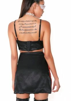 O Mighty Bottoms Midnight Silk Kitten Skirt