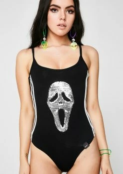 O Mighty Tops Scream Mask Bodysuit