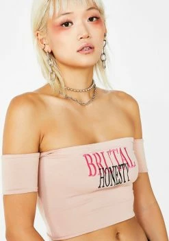 O Mighty Tops Brutal Honesty Off The Shoulder Top