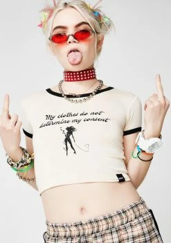 O Mighty My Clothes Do Not Determine My Consent Tee Tops