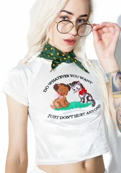 O Mighty Do Whatever You Want Velvet Crop Tee