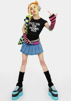 O Mighty FU Sequin Crop Top