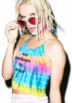O Mighty Says Perhaps To Drugs Halter Top
