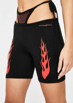 O Mighty Flame G-String Biker Shorts