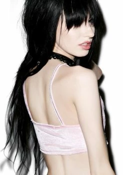 O Mighty I'd Fuck Me Too Velvet Bralette Tops