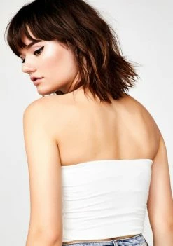 O Mighty Tops Angel BBs Fur Tube Top