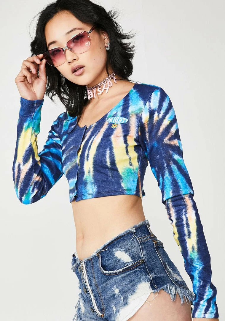 Coupon π O Mighty Tie Dye Button Crop Top π€© 4 O Mighty Tie Dye Button Crop Top