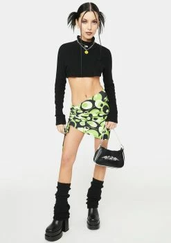 O Mighty Green Bobble Mini Skirt