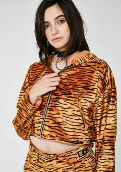 O Mighty Tiger Baby Cropped Hoodie