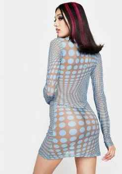 O Mighty Illusion Mesh Mini Dress