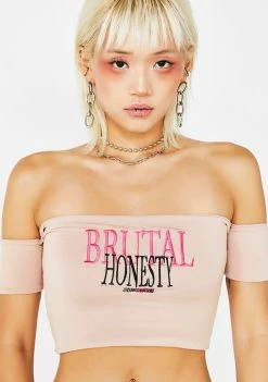 O Mighty Tops Brutal Honesty Off The Shoulder Top