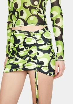 O Mighty Green Bobble Mini Skirt