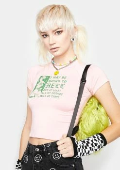 O Mighty Hellbound Graphic Crop Tee