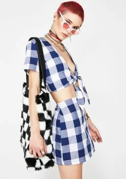 O Mighty Gingham Baby Top