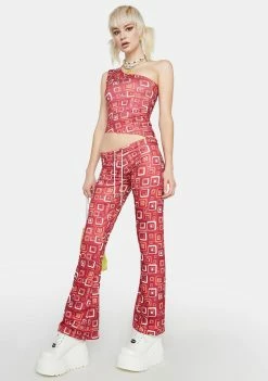 O Mighty Lipstick Cubby Flare Pants Bottoms
