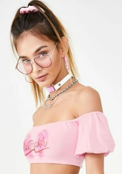 O Mighty Heartbreaker Bardot Crop Top