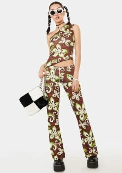 O Mighty Mocha Malibu One Shoulder Top Tank Crop Top