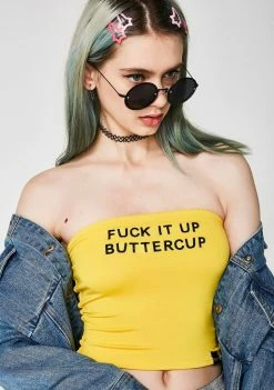 O Mighty Fuck It Up Boob Tube Tops